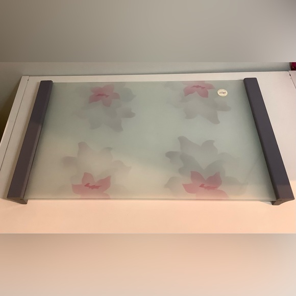 NEW vintage Quebec frosted glass charcuterie tray - Picture 4 of 9